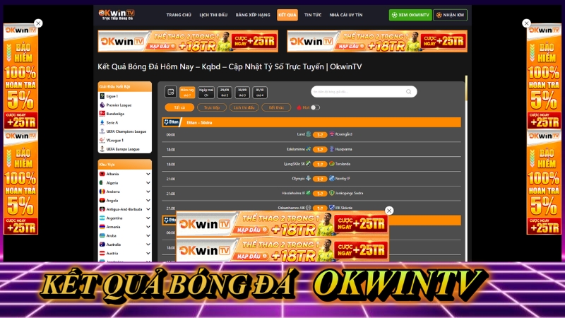 OKWINTV kết quả bóng đá là gì