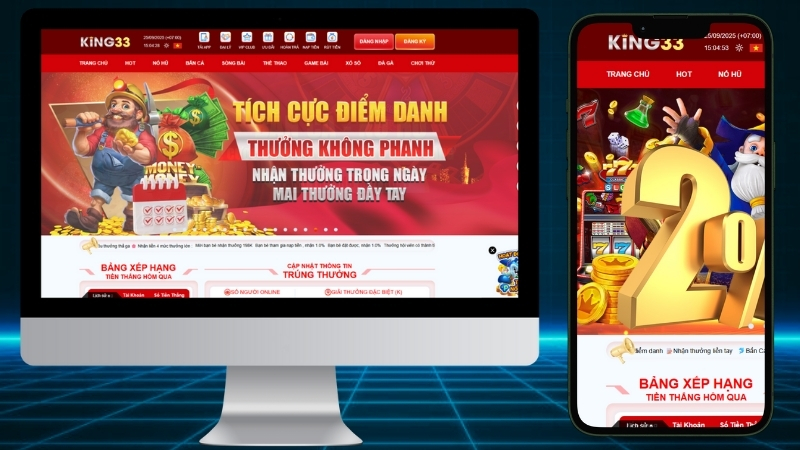 Okwin đánh giá KING33 – Khuyến mãi & ưu đãi hấp dẫn cho thành viên với thưởng nạp, hoàn trả và VIP club
