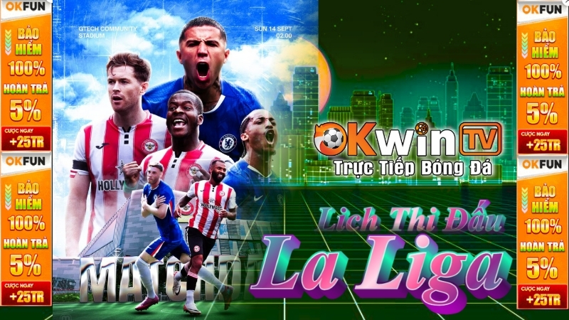 OKWINTV lịch thi đấu La Liga giải vô địch quốc gia Tây Ban Nha